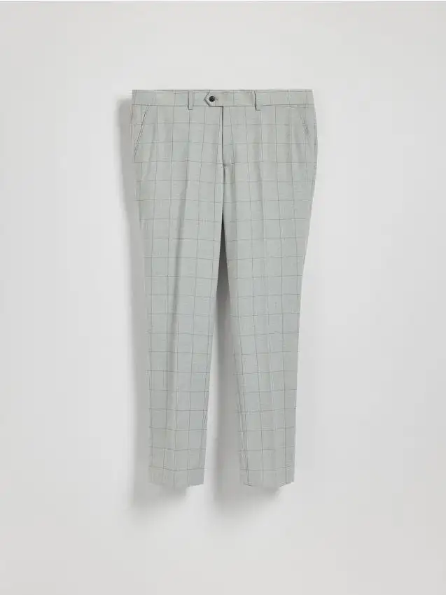 Pantaloni slim con piega stirata Colore grigio chiaro