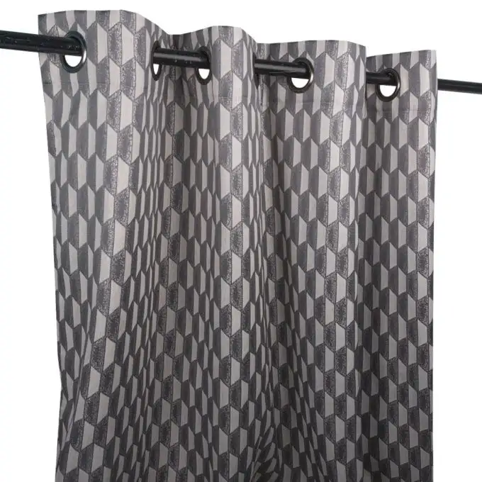 Tenda jacquard grigio lurex