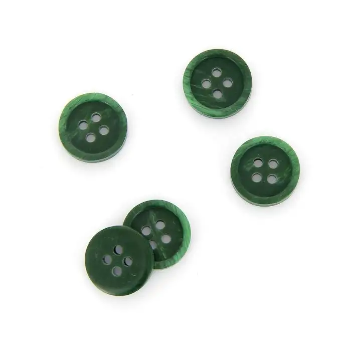 bottoni effetto marmo verde scuro 15 mm