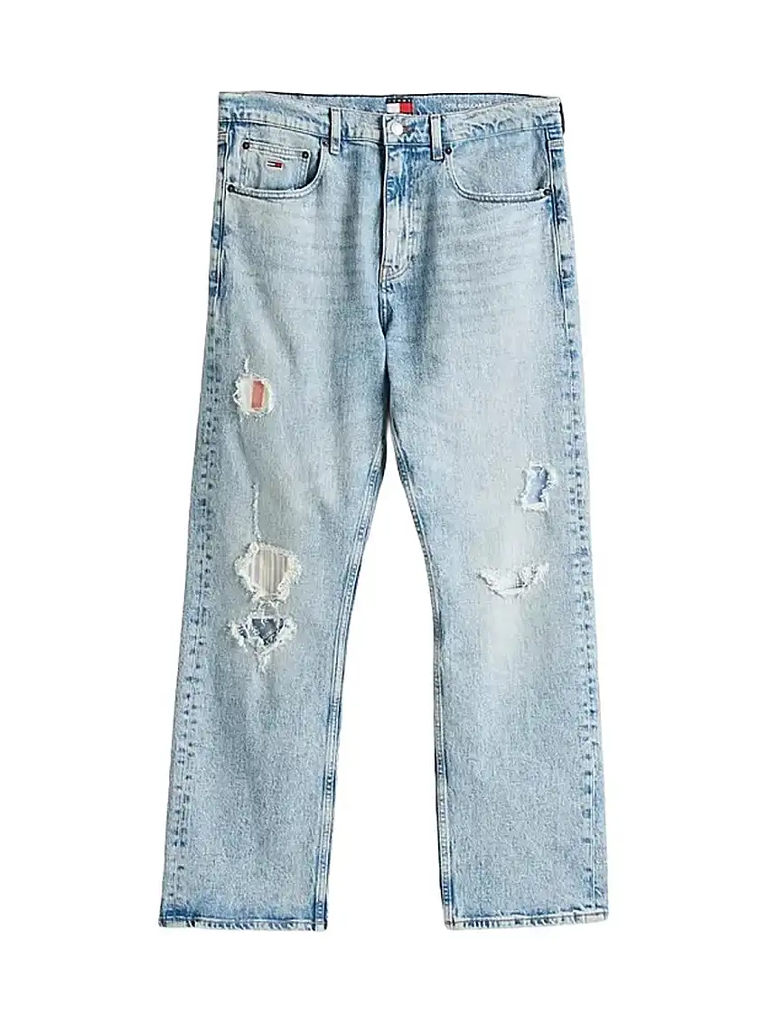 Tommy Hilfiger Men's Jeans - Otis distressed regular fit straight jeans - Denim