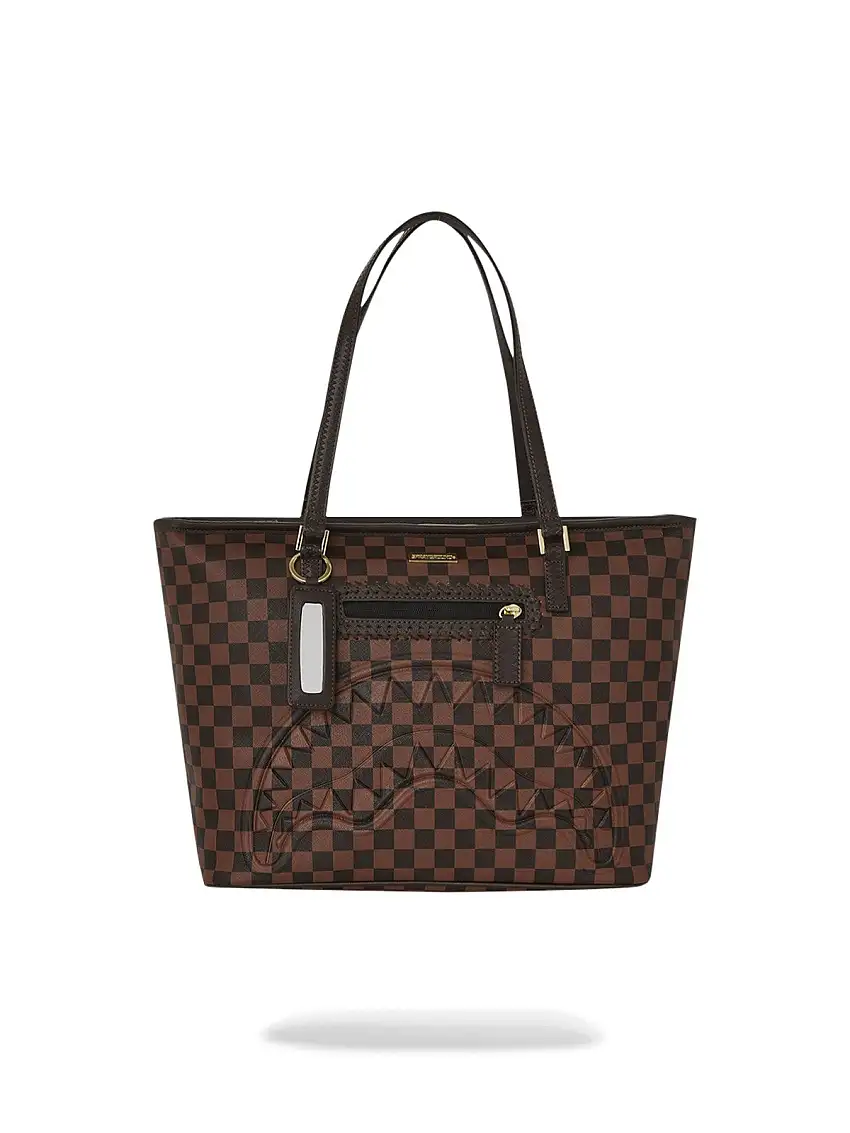 SPRAYGROUND Women's Bag CORE EMBOSS CHECK TOTE 910T6833NSZ Brown