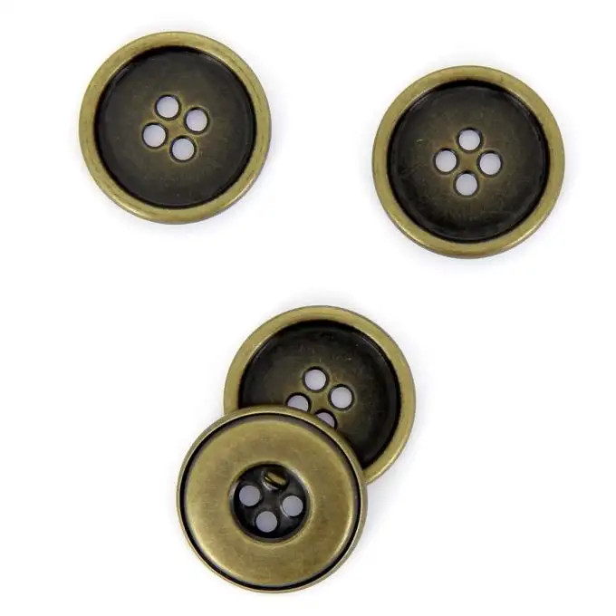 bottoni rotondi dorati 25 mm
