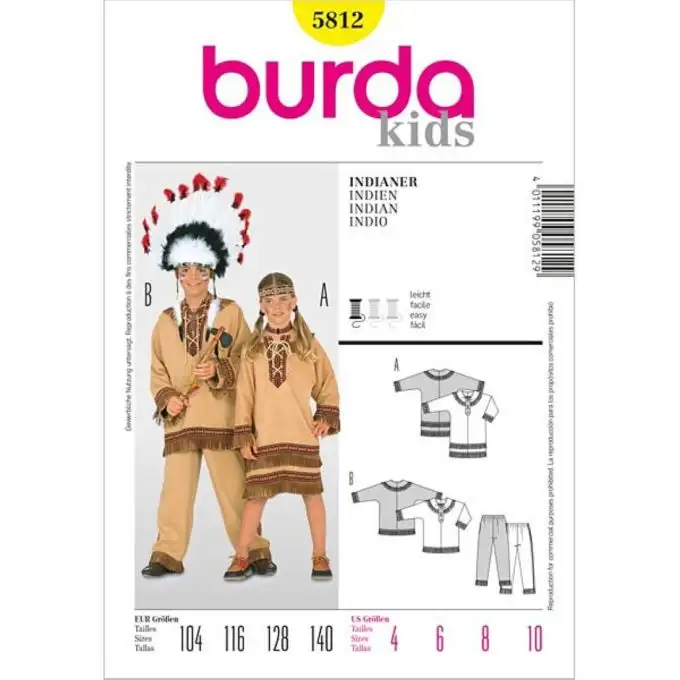 Modello costume da indiano