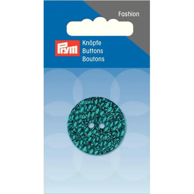 bottoni 2 fori scintillante turchese