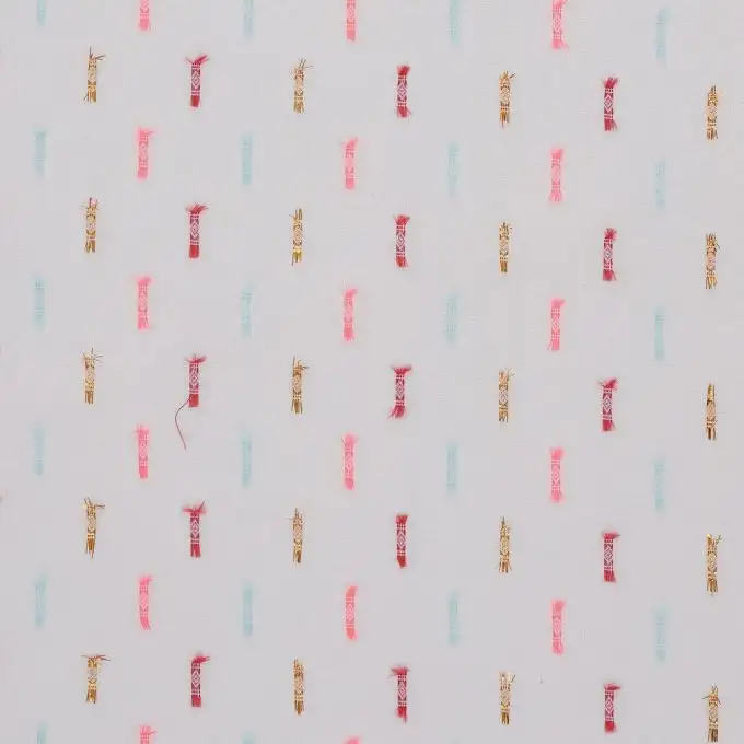 Tessuto velo cotone motivi fluo