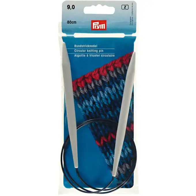 Ferri da maglia circolari grigio perla o grigio