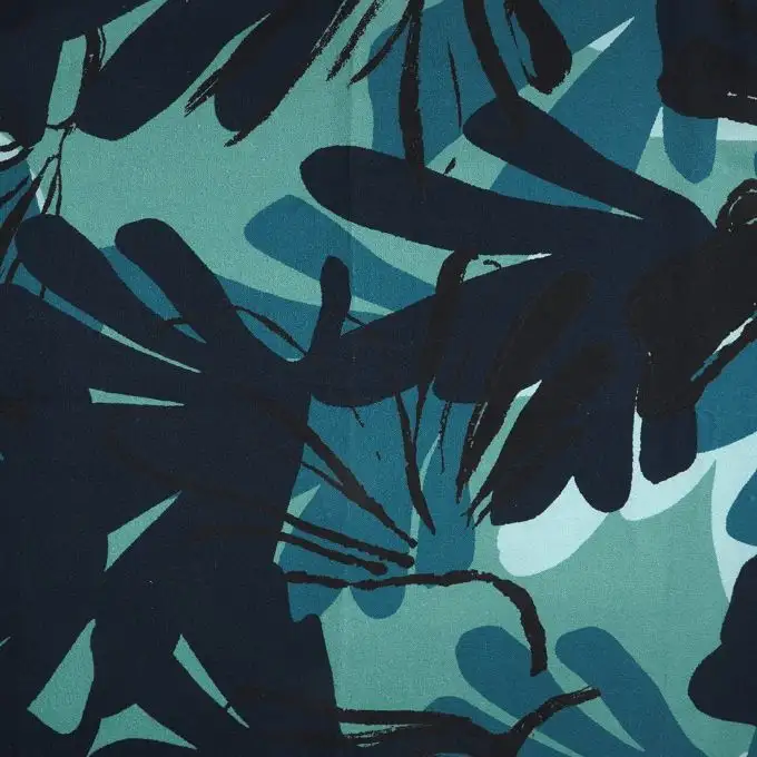 Tessuto cotone spesso syene blu