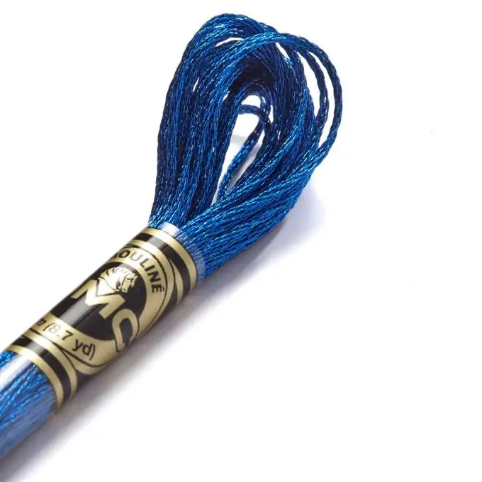 Filato metallizzato matassina 8 m Blu - COL E825