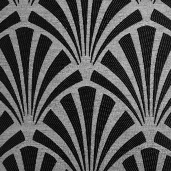 Tessuto jacquard grandi squame nere