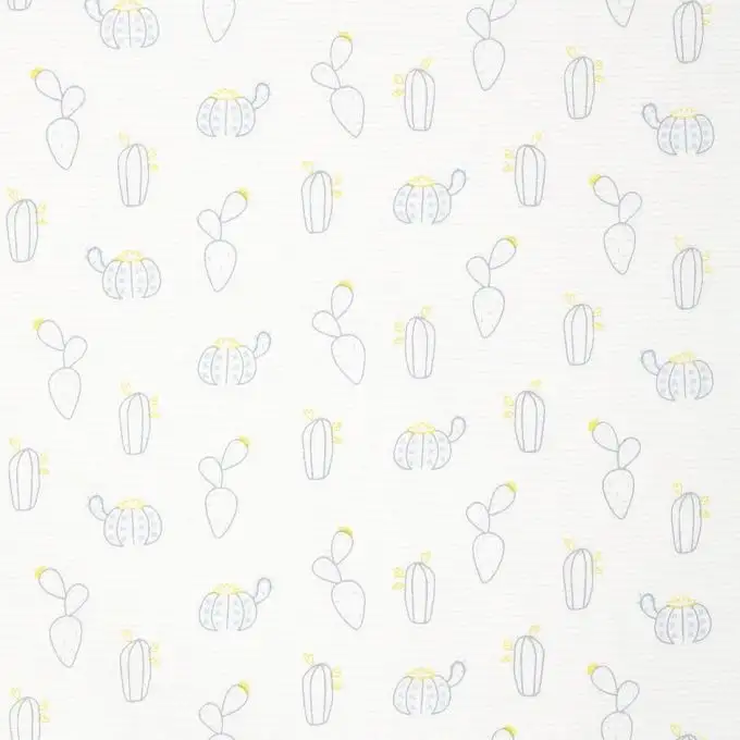 Tessuto popeline cotone cactus grigio