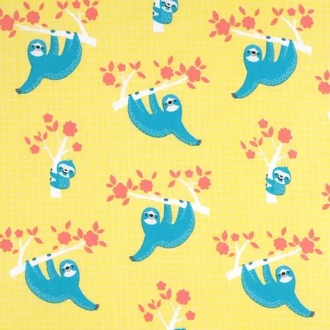 Tessuto cotone giallo pigro