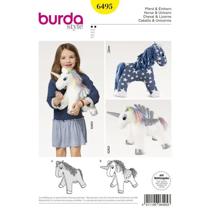 Modello burda 6495 peluche