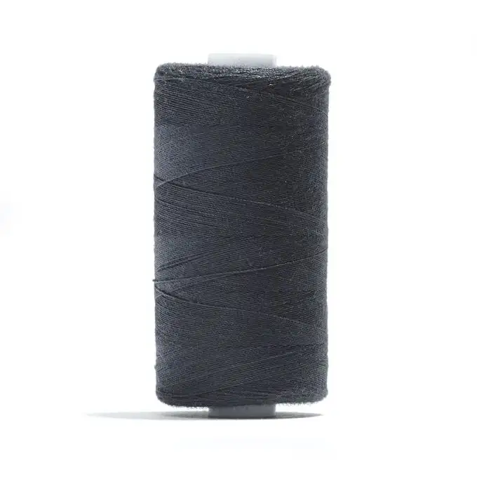 Bobina di filo per tutti i tessuti 100% poliestere grigio-nero