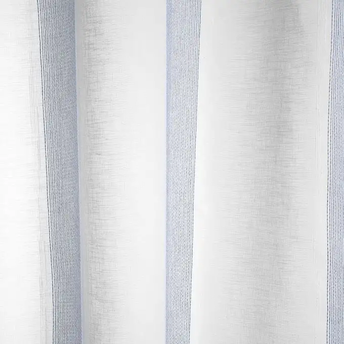 Tessuto velato piombato righe blu