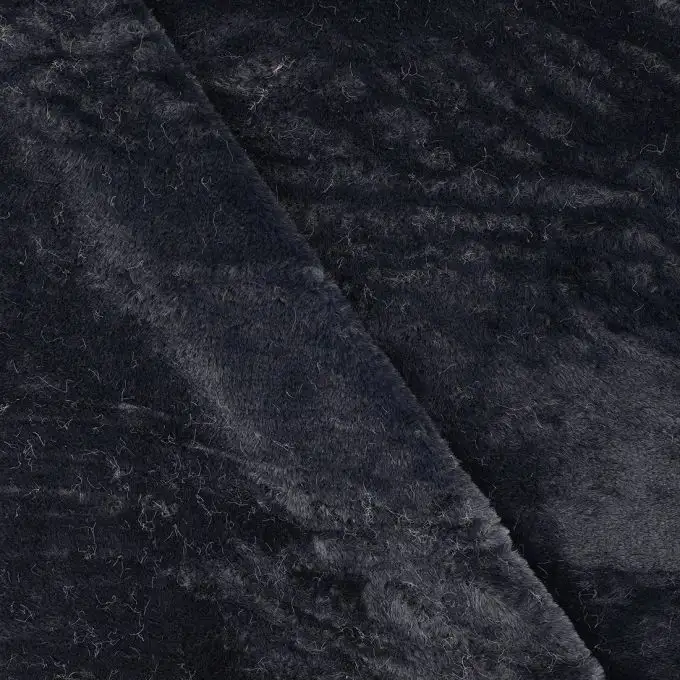 Tessuto pelliccia sintetica blu scuro