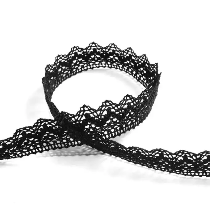 Nastro pizzo 25 mm nero