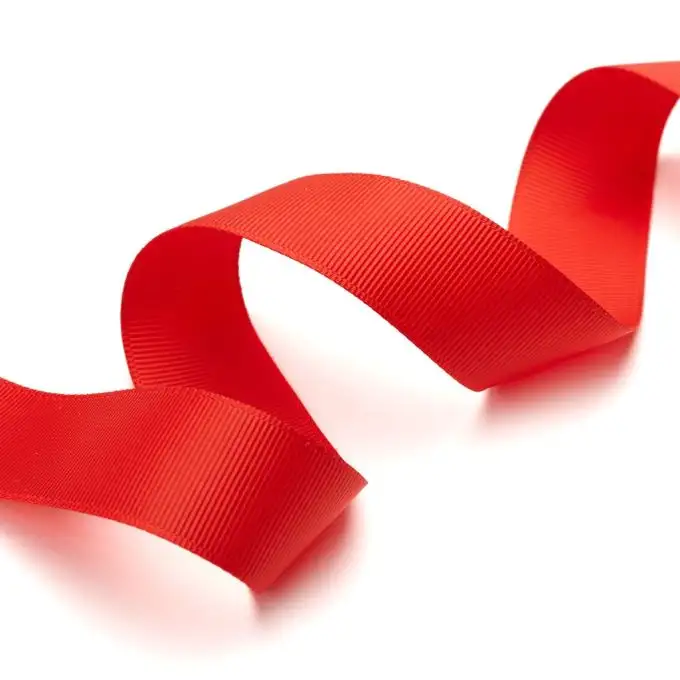 Nastro gros grain rosso 25mm