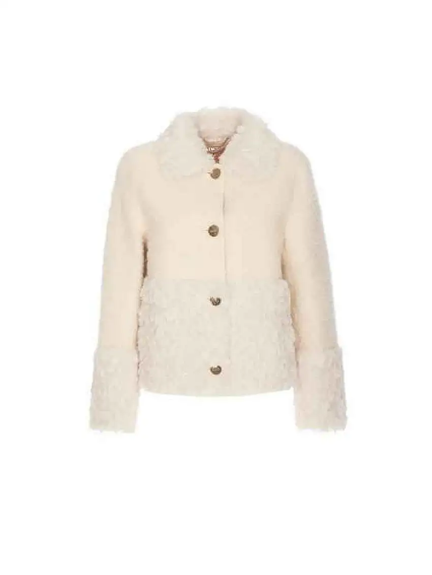 Liu Jo Women's Jackets - Wooled Fur Jacket - White