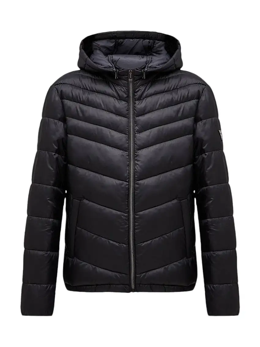 GUESS Men's Super Light Puffa Ja Down Jacket M4YL45 WG9P2 JBLK Black