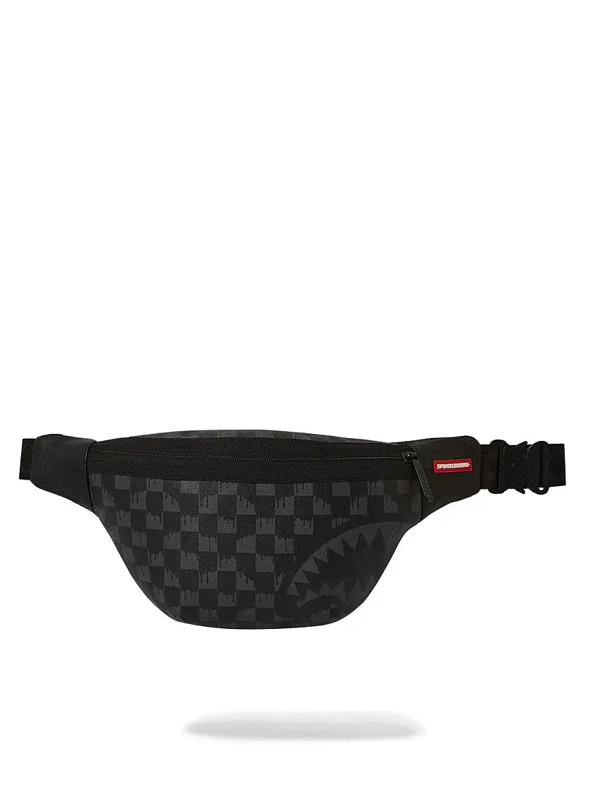 SPRAYGROUND Men's Bum Bag HANGOVER DRIP CHECK SAVVY CROSSBODY 910B6854NSZ Black