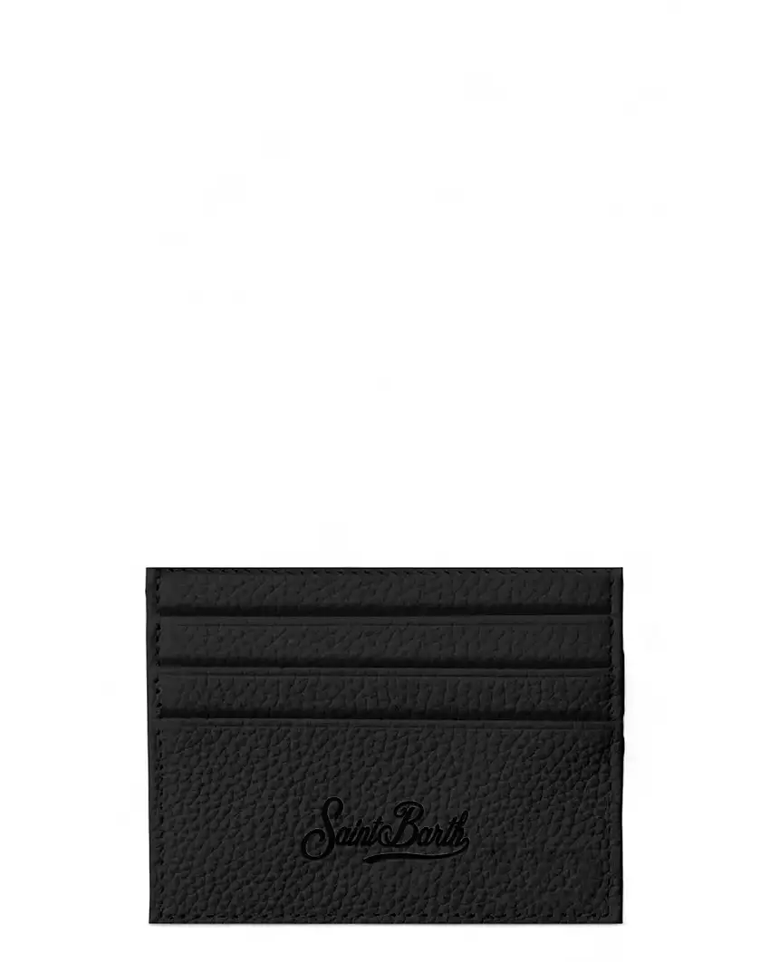 Portacarte Pelle Grain con Logo - MC2 Saint Barth
