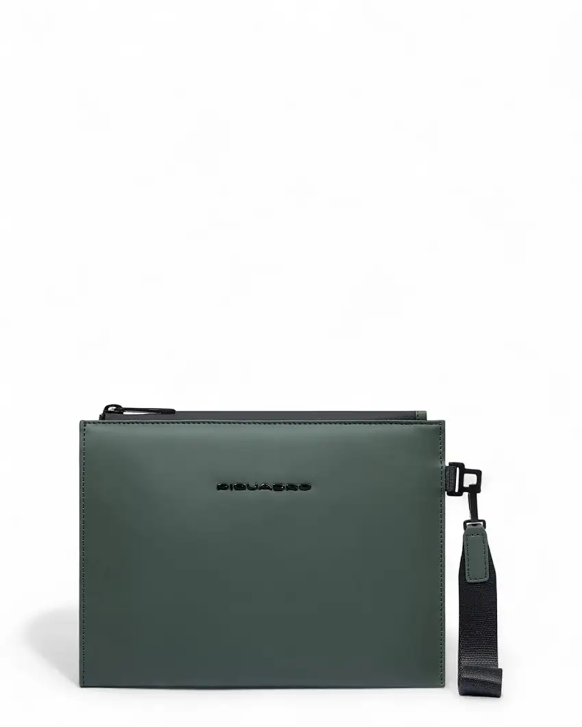 Pochette Corner 2.0 in tessuto gommato