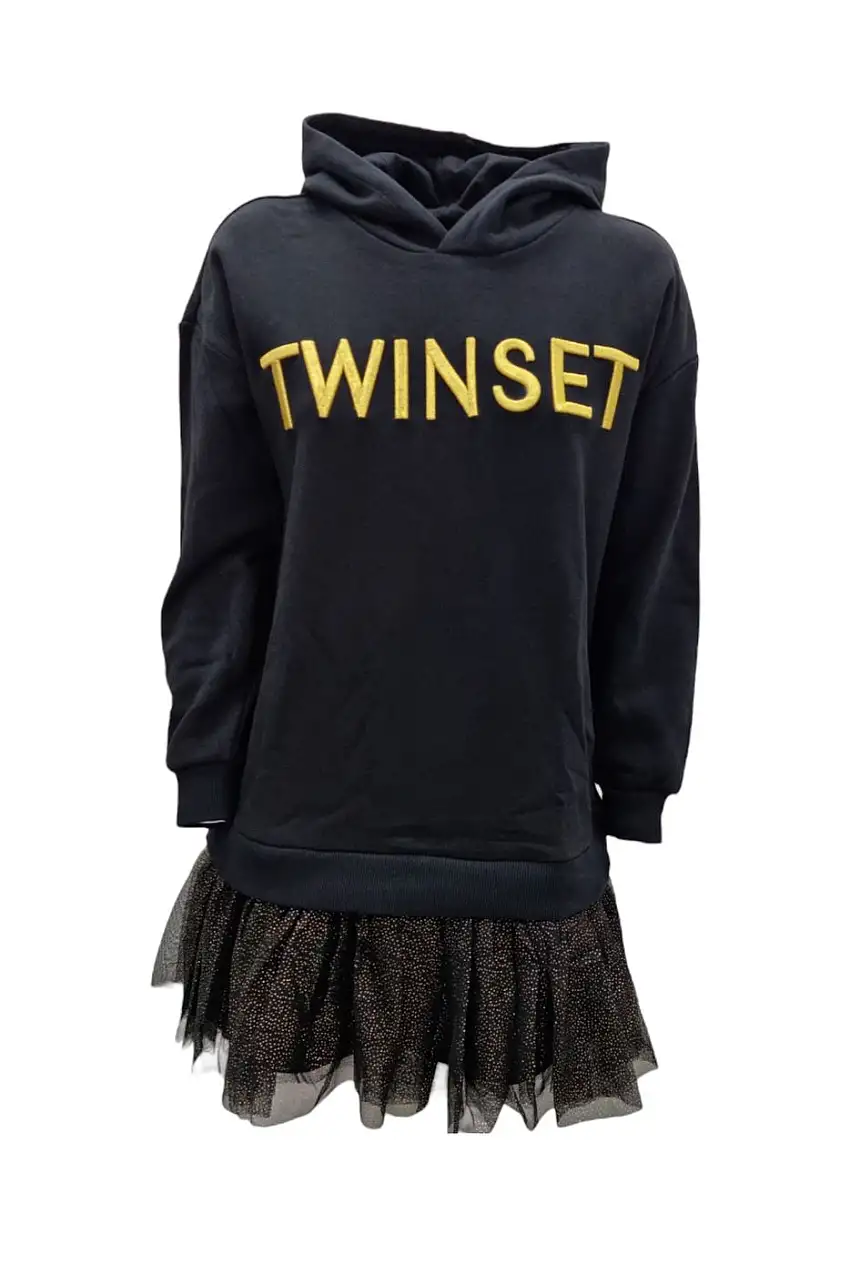 ABITO IN FELPA CON GONNA IN TULLE