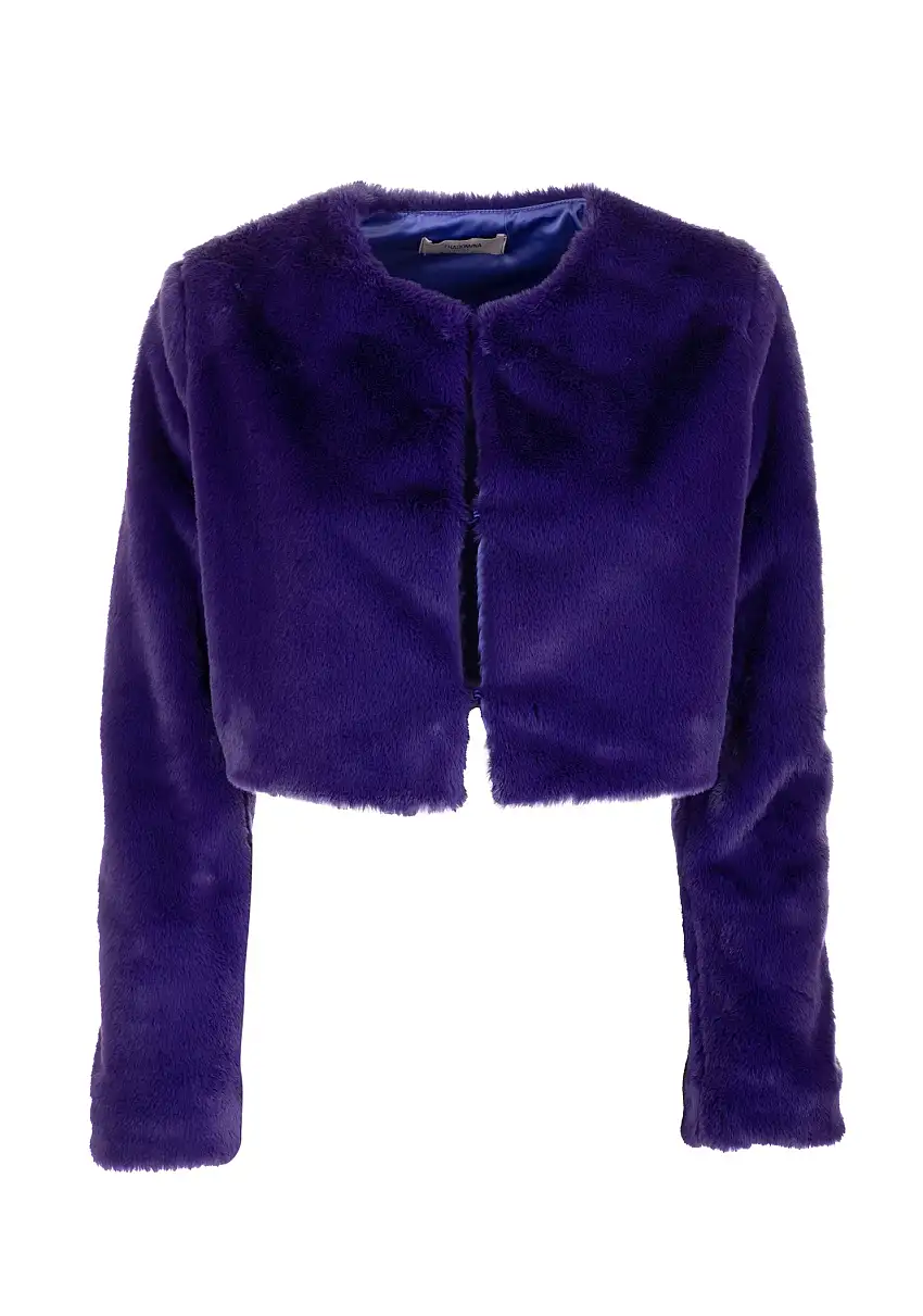CROP FUR PURPLE