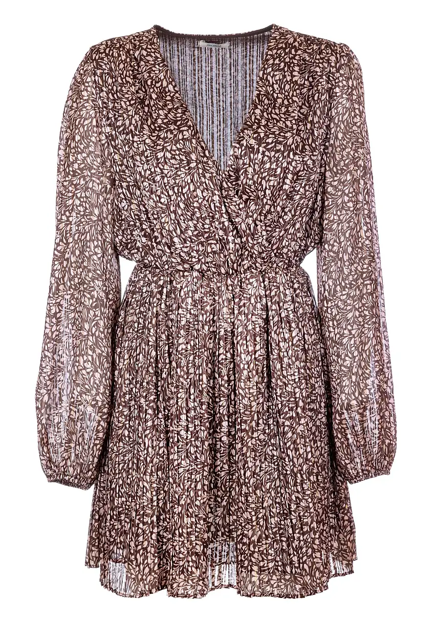 SHORT DRESS PRINT BROWNPOWDER