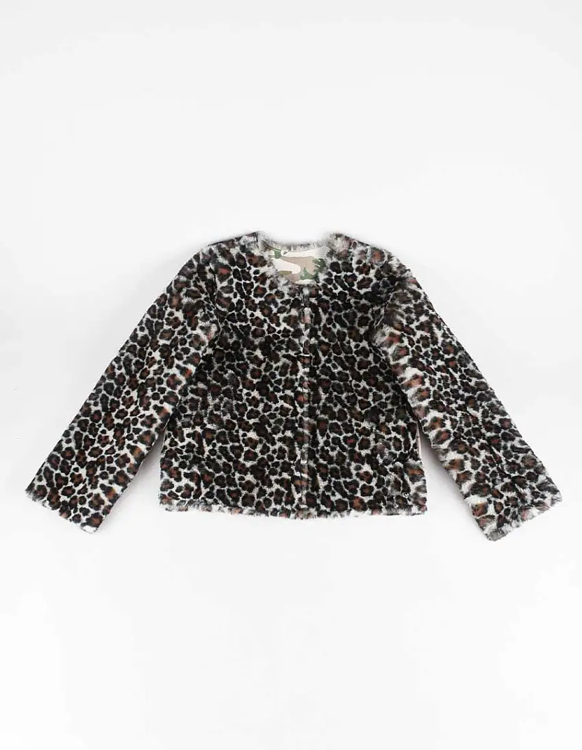 REVERSIBLE FUR&PU LS JACKET