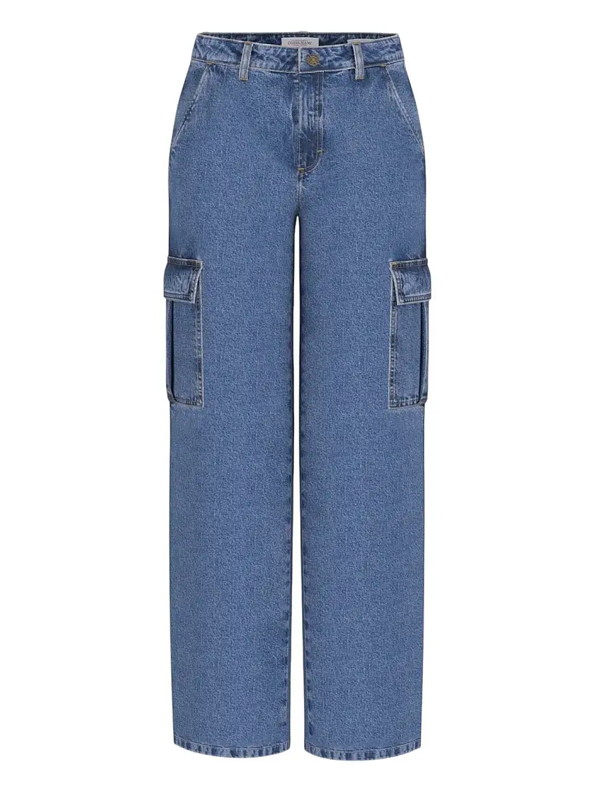 GUESS Women's Jeans GJ G10 CARGO W5RA1R D5M43 M3DW Blue