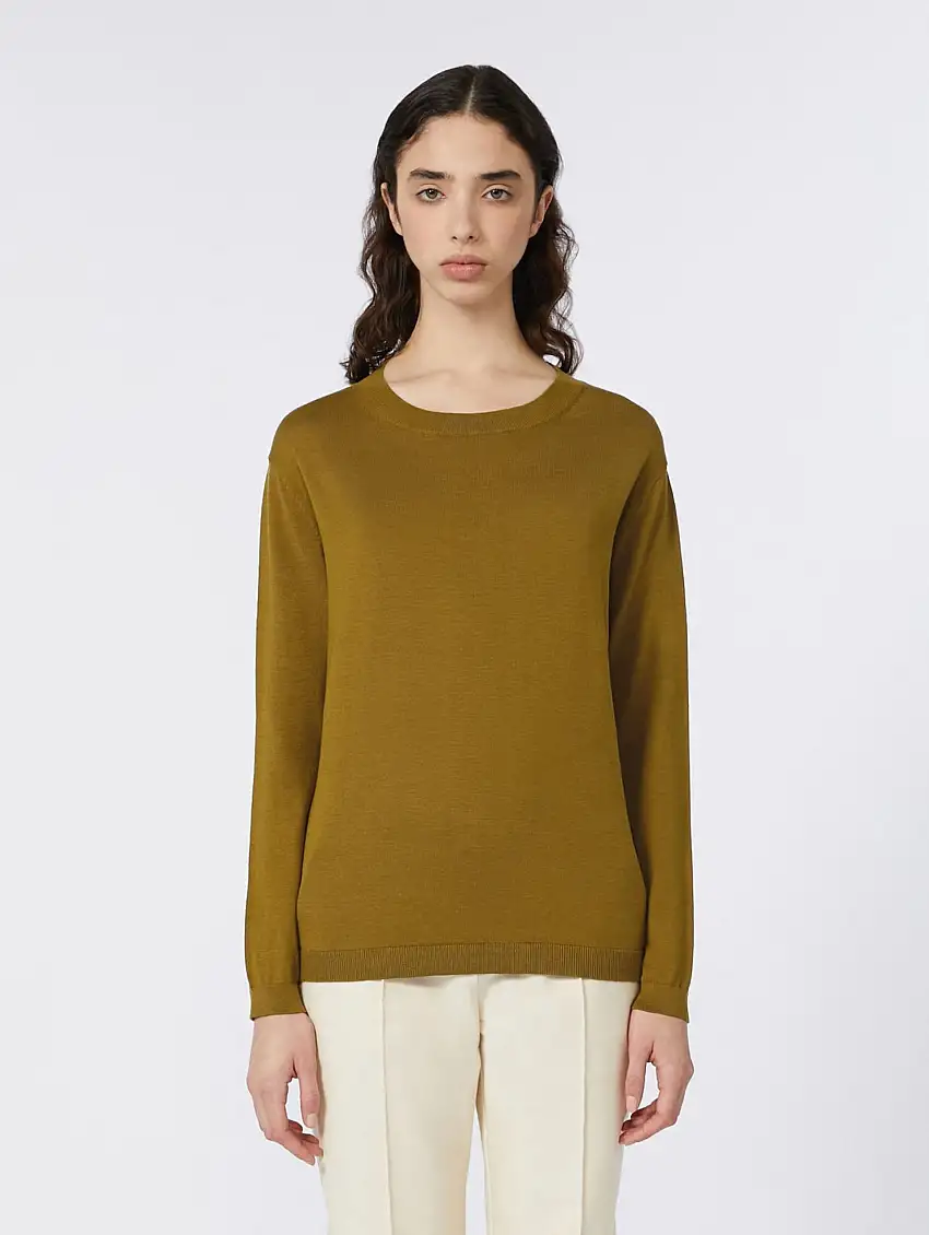 Maglia con Scollo a Barca Verde Oliva