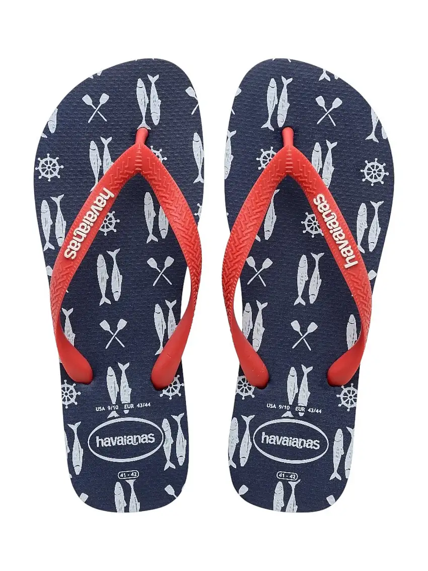 HAVAIANAS Men's Flip Flops Hav. Top Nautical 4137126.5603 Blue