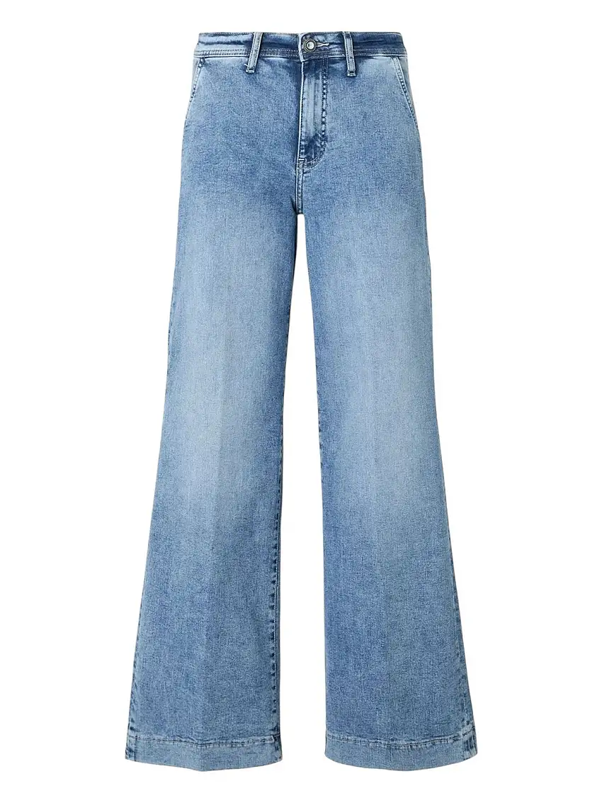 GUESS Women's Jeans ZOYA WIDE LEG CROP W5RA1L D5L71 BELT Blue