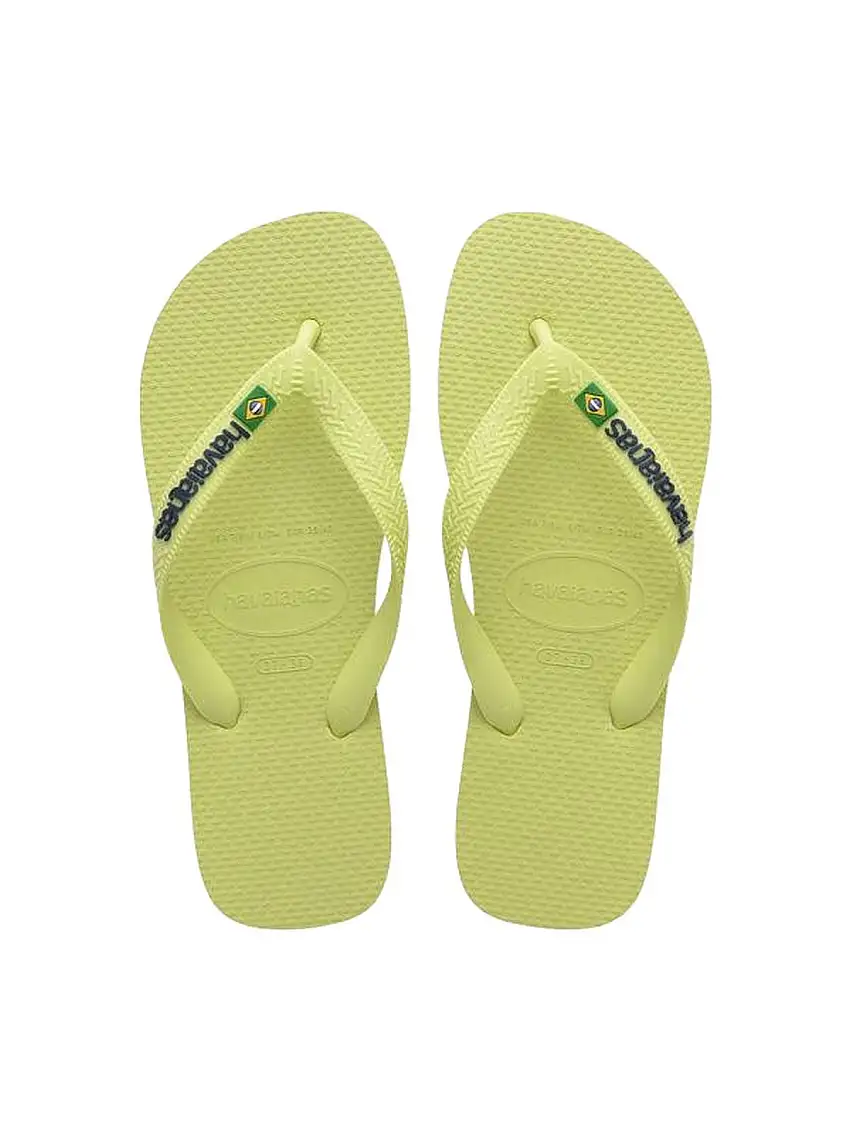 Havaianas Men's Flip Flops - Havaianas Brasil Logo - Green
