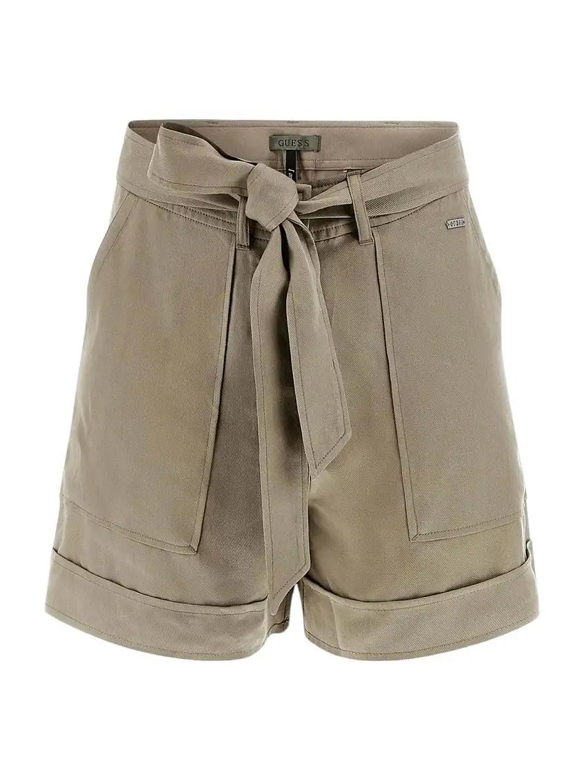 GUESS Women's Shorts NEW NINA BELTED SHORT W5GD1R WG4C2 G8CJ Beige