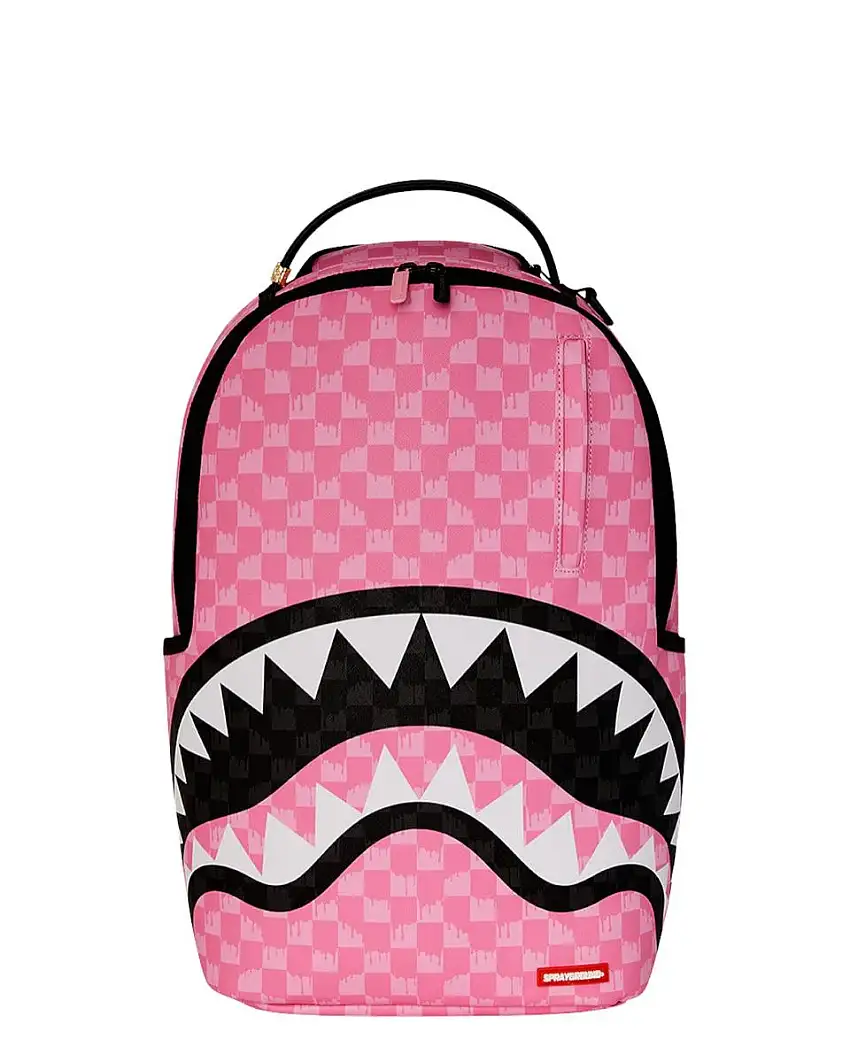 Zaino Sprayground Pink and Black Drip Check DLXSV