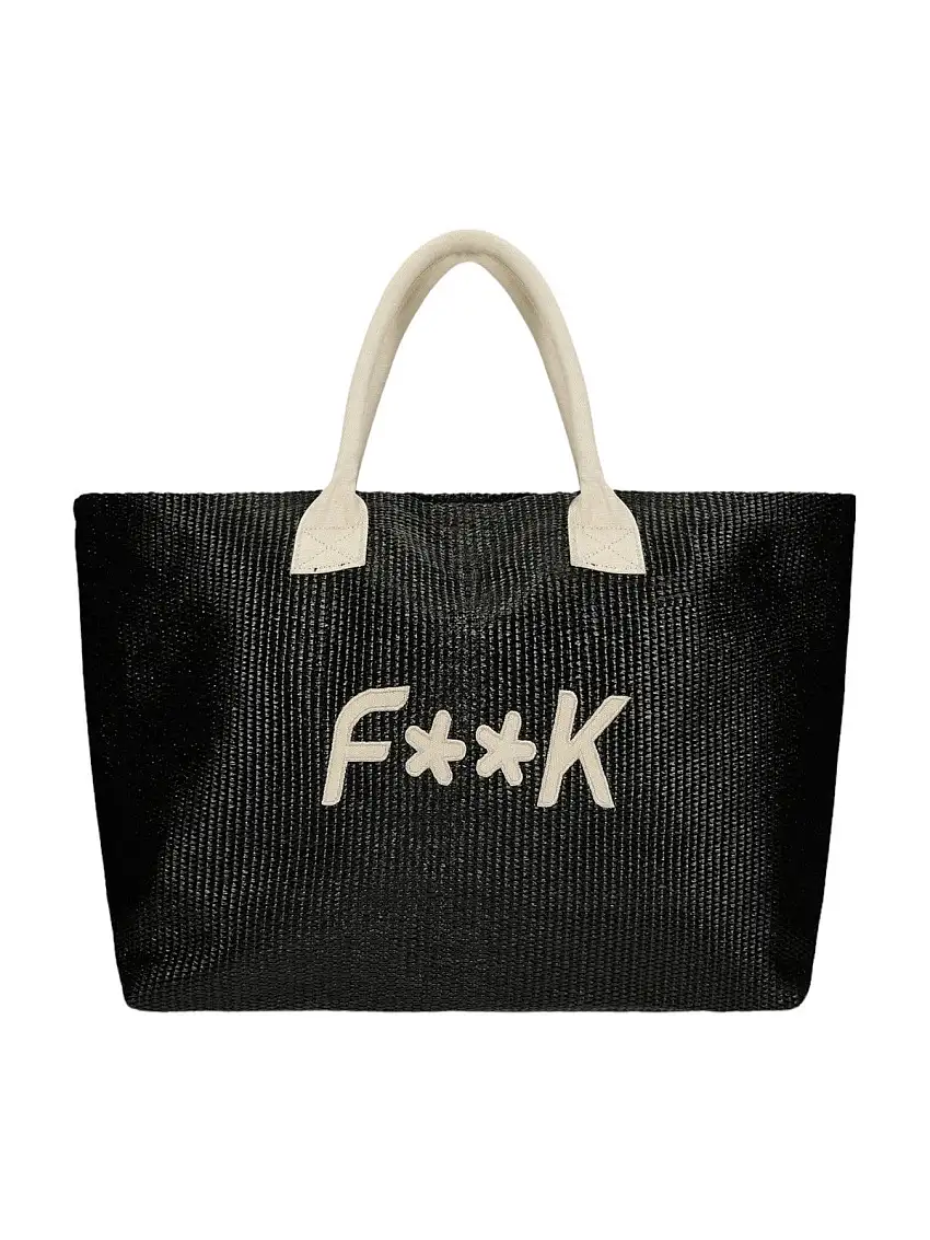 F**K Women's Beach Bag FK24-A058BK Black