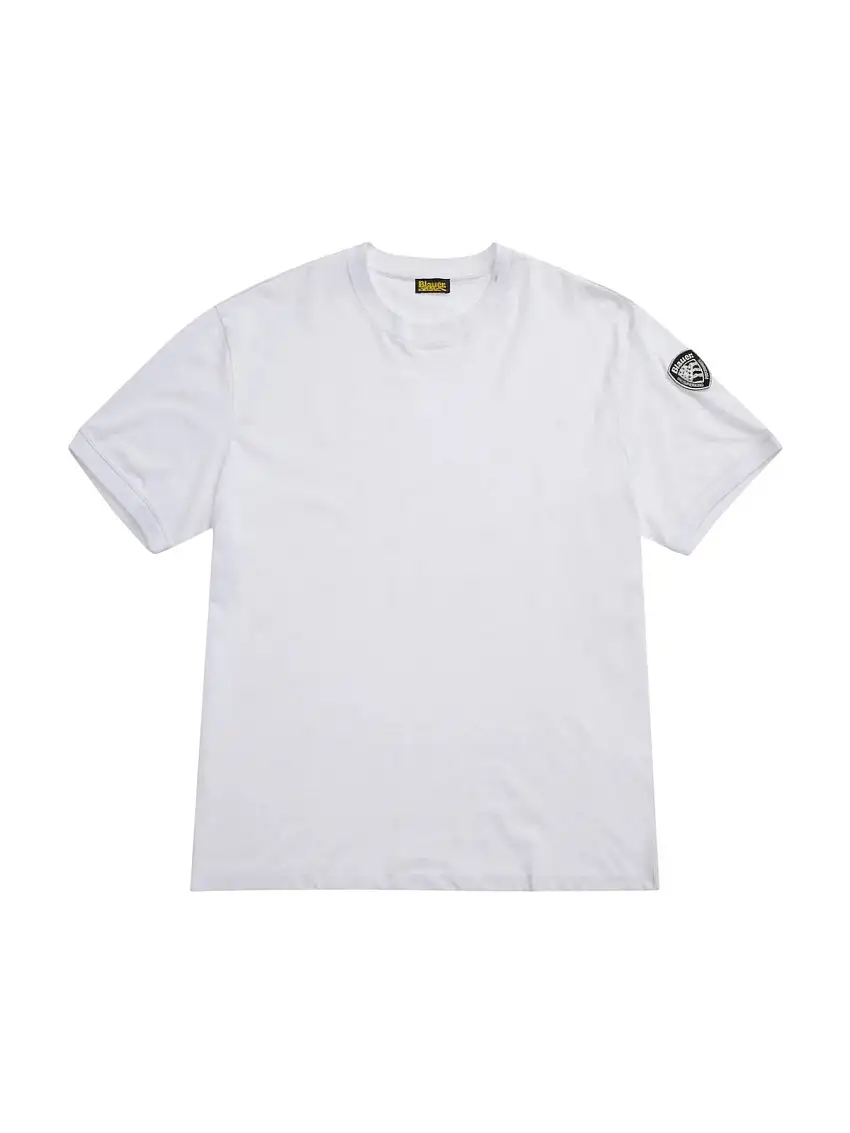 BLAUER Men's T-shirt Anthony 25SBLUH02275 007100 100 White