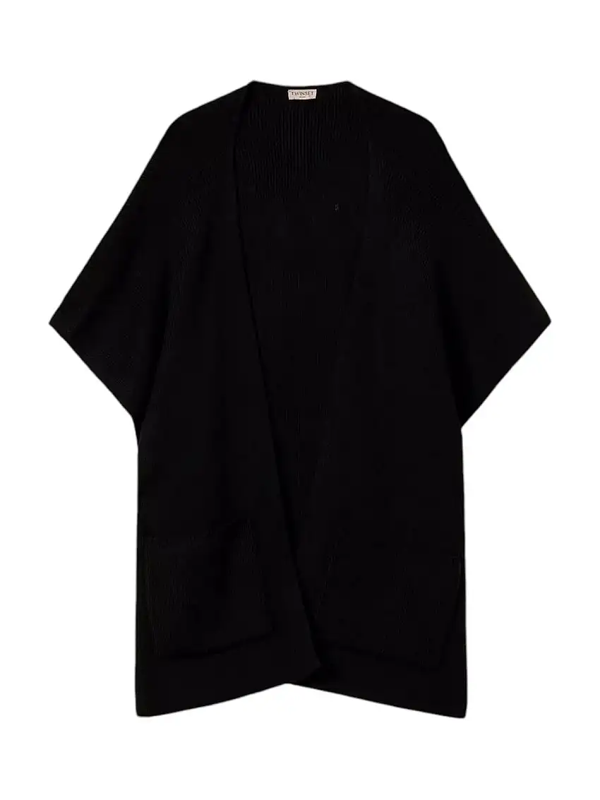 TWINSET Women's Cape 242TA4150 00006 Black