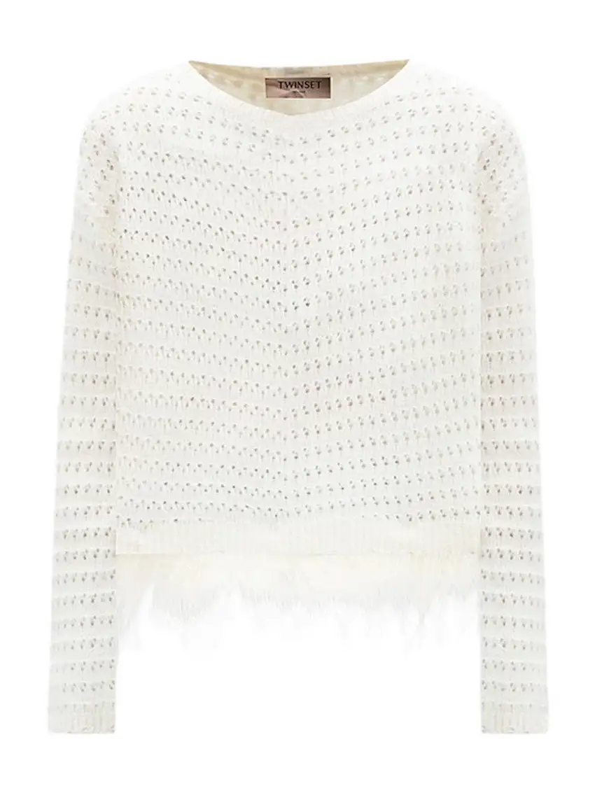 TWINSET Women's Sweater 242TP3251 00282 White