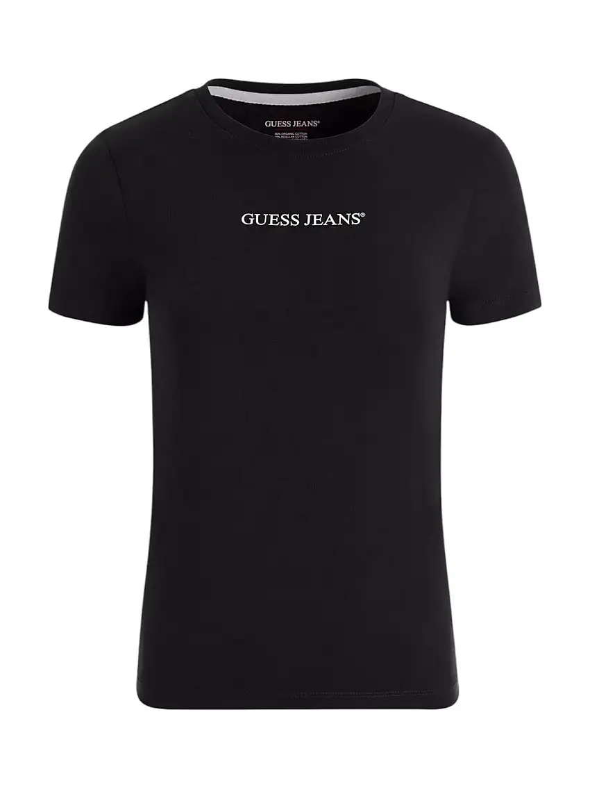 GUESS Women's T-shirt GJ SS CN SLIM LOGO PRINT TEE W4YI01 J1314 JBLK Black