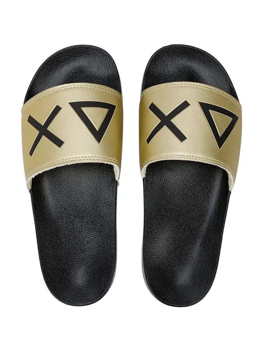 SUN68 Men's Slippers Logo X35102 1143 Black