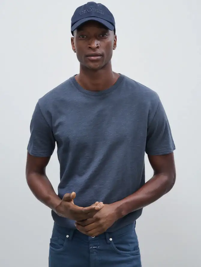 T-shirt in Cotone Organico Blu