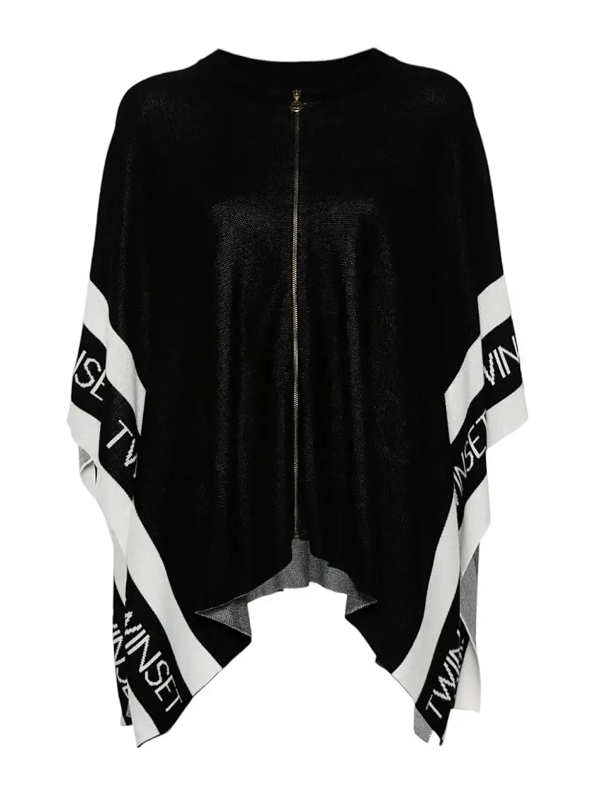 TWINSET Women's Cape 242TA4163 00006 Black
