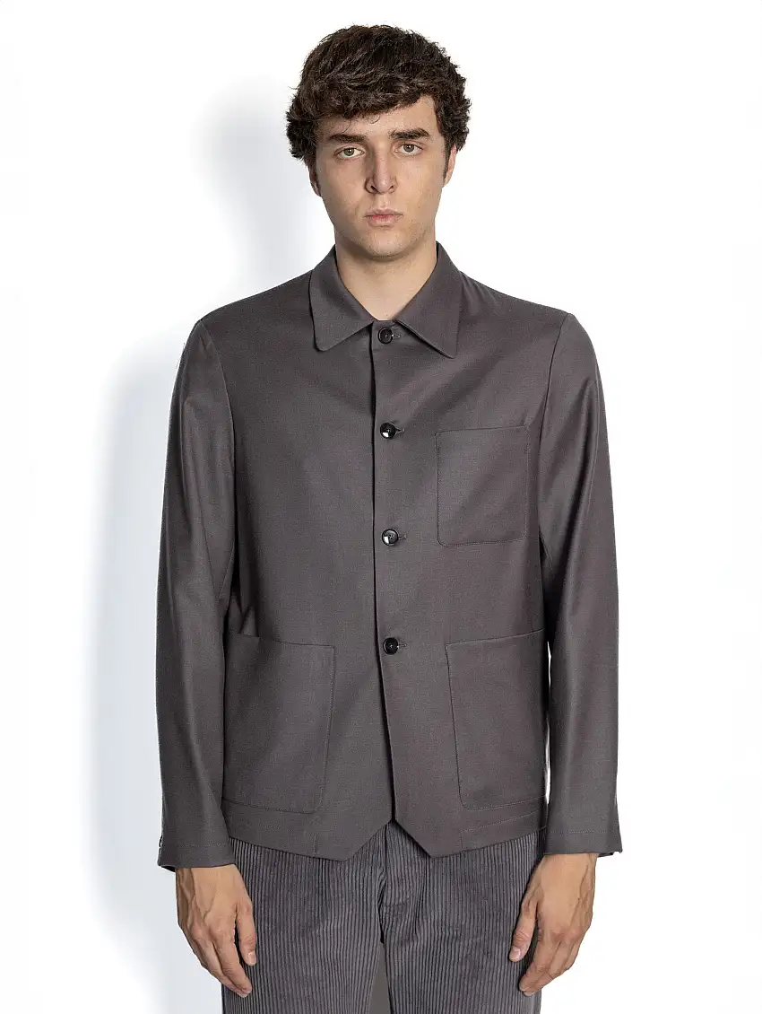 Overshirt in Flanella Malva