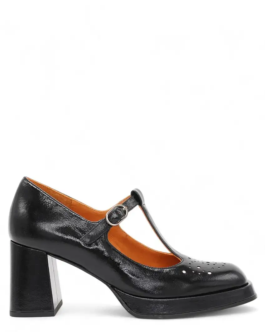 Scarpe KAYLA in Pelle Verniciata – Tacco 8,5 cm T-bar