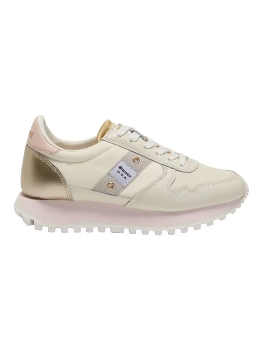 BLAUER Women's Sneaker MILLEN01 S4MILLEN01/LEM CRE/GLD Beige