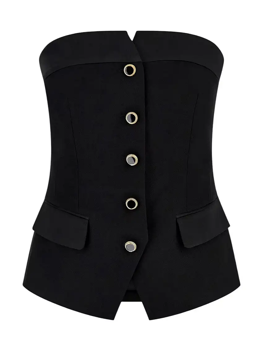 MARCIANO Women's Top VITTORIA BUSTIER TOP 5GGH07 7300A JBLK Black