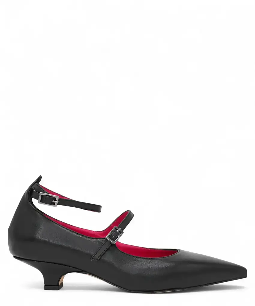 Décolleté Bordeaux Tacco Medio in Pelle